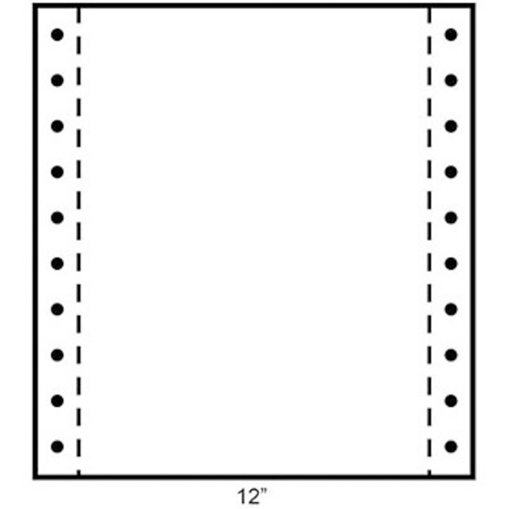 Exacompta Papier Listing 240 x 305 mm  Blanc 3 plis autocopiants : 56+53+57g/m - Carton de 1000 Feuilles