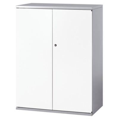 Armoire métal Starting portes battantes - H. 105 x L. 80 cm - Corps Aluminium - Portes Blanches