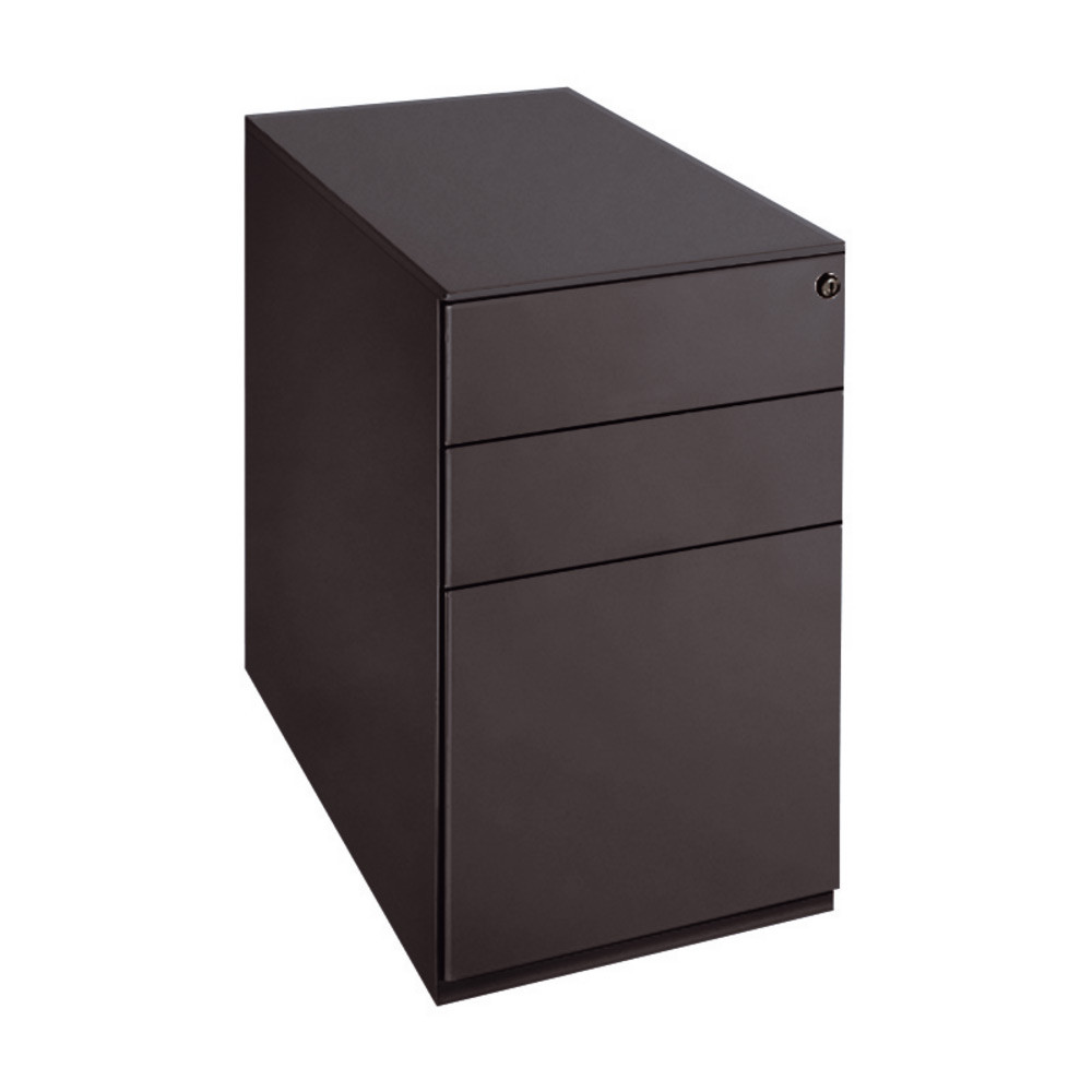 Caisson mtal hauteur bureau Universal 3 tiroirs - P. 80 cm - Anthracite