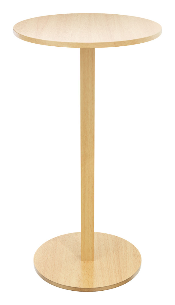 Paperflow Table Mange Debout Woody - Diamtre 60 cm - Plateau htre, pied bois massif vernis