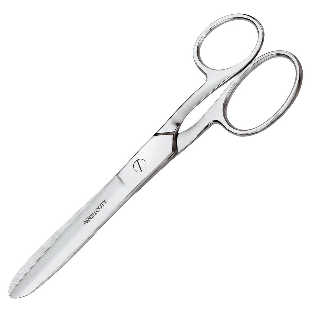 Westcott Ciseaux Tout mtal pour droitiers - Bouts ronds - Longueur 17 cm