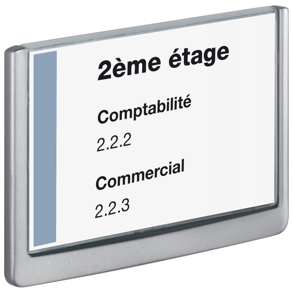 Durable CLICK SIGN, plaque de porte, plastique, A5 (210x148,5mm), graphite