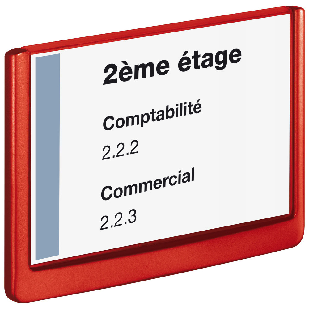 Durable CLICK SIGN, plaque de porte, plastique, A5 (210x148,5mm), rouge