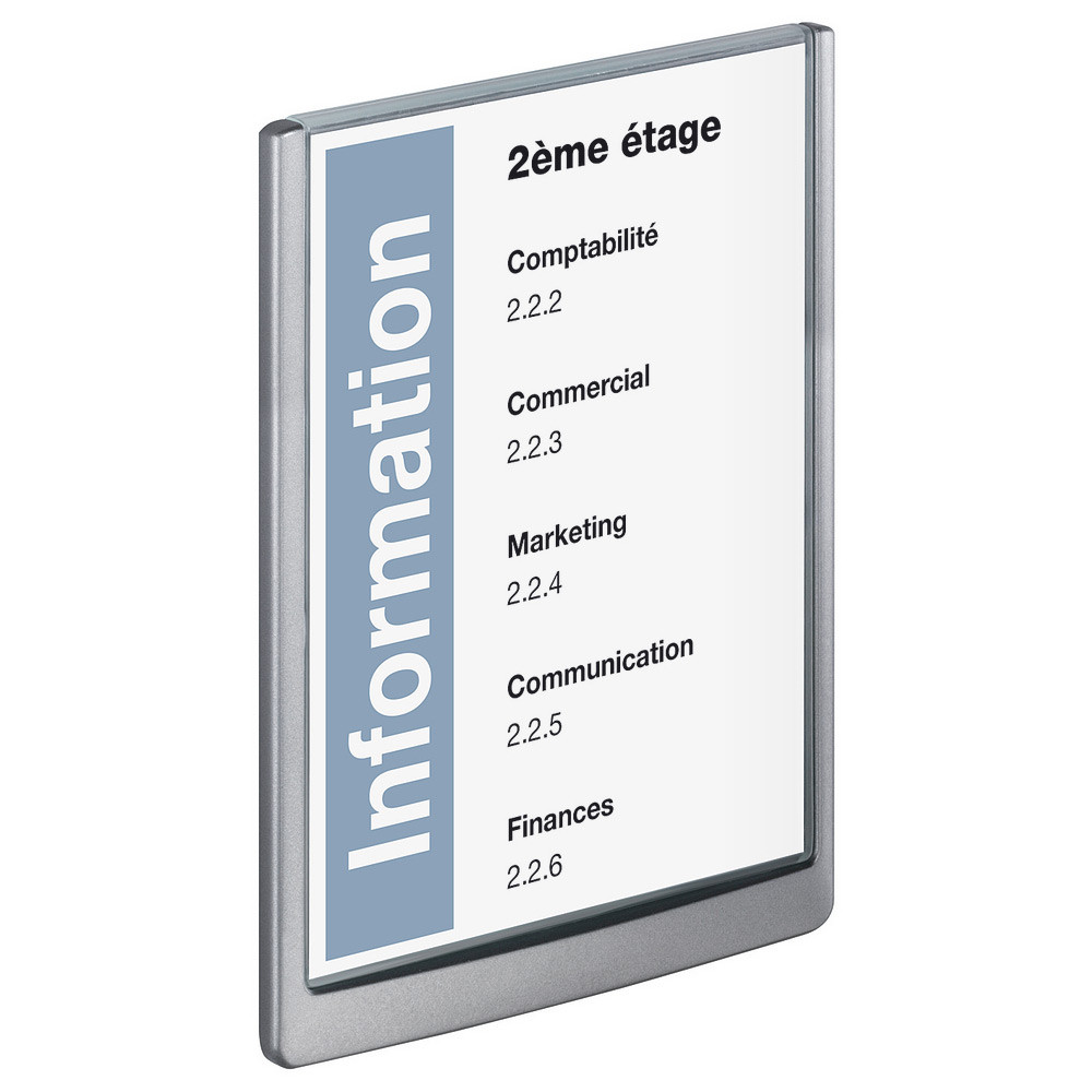 Durable CLICK SIGN, plaque de porte, plastique, A4 (210 x 297 mm), graphite