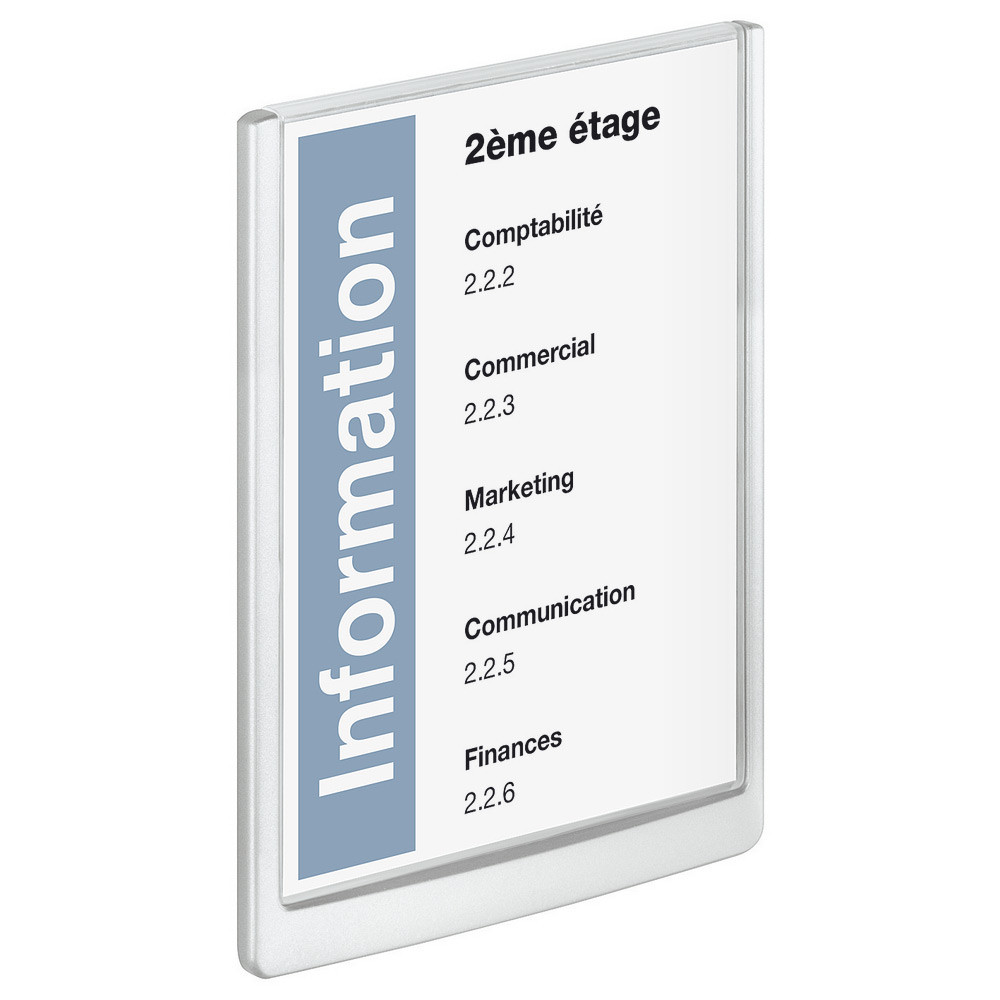 Durable CLICK SIGN, plaque de porte, plastique, A4 (210x297mm), blanc