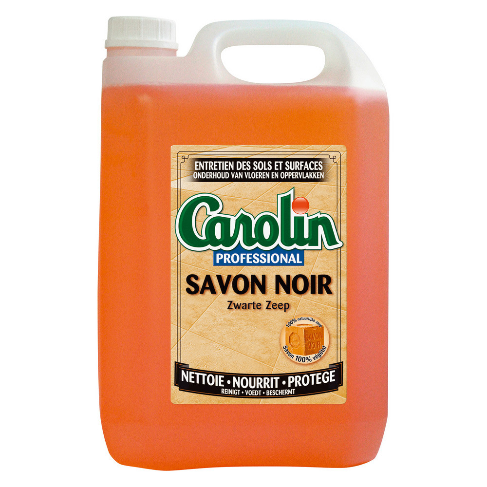 Carolin Savon Noir Sans parfum, Bidon de 5 L