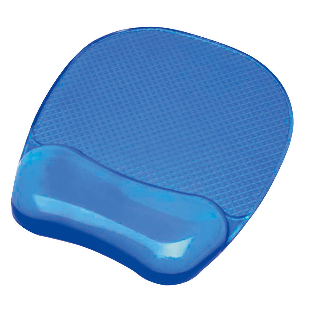 Fellowes Gel Crystal Tapis de souris ergonomique avec repose-poignet intégré - Bleu