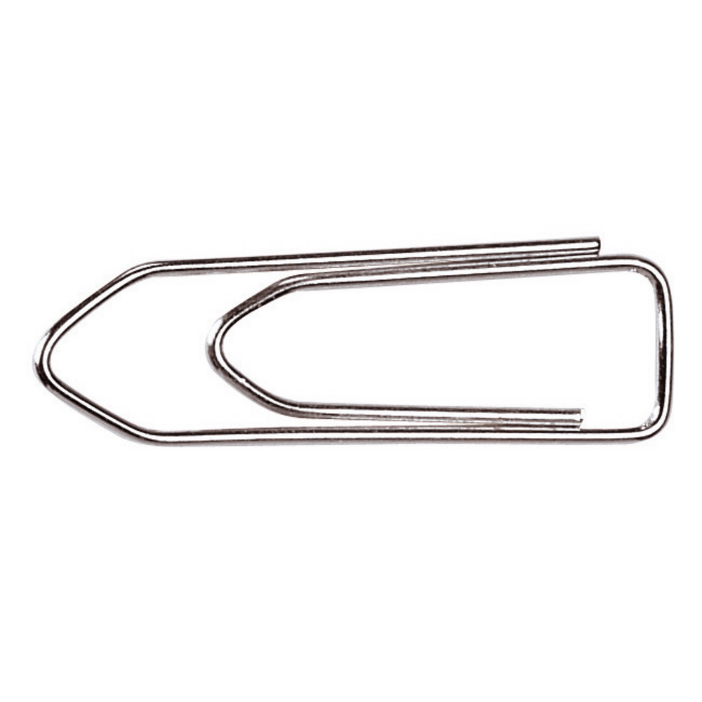 MONDOFFICE Trombones acier nickelé 32 mm bout chevron - Boîte de 100