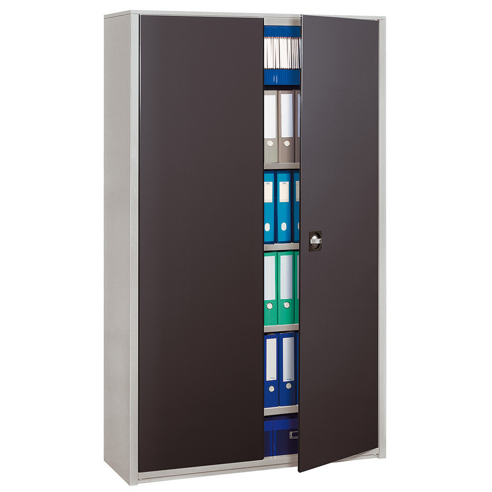 Armoire mtal Classtout - A portes battantes - H. 198  x  L. 90 cm - Corps Gris - Portes Anthracite