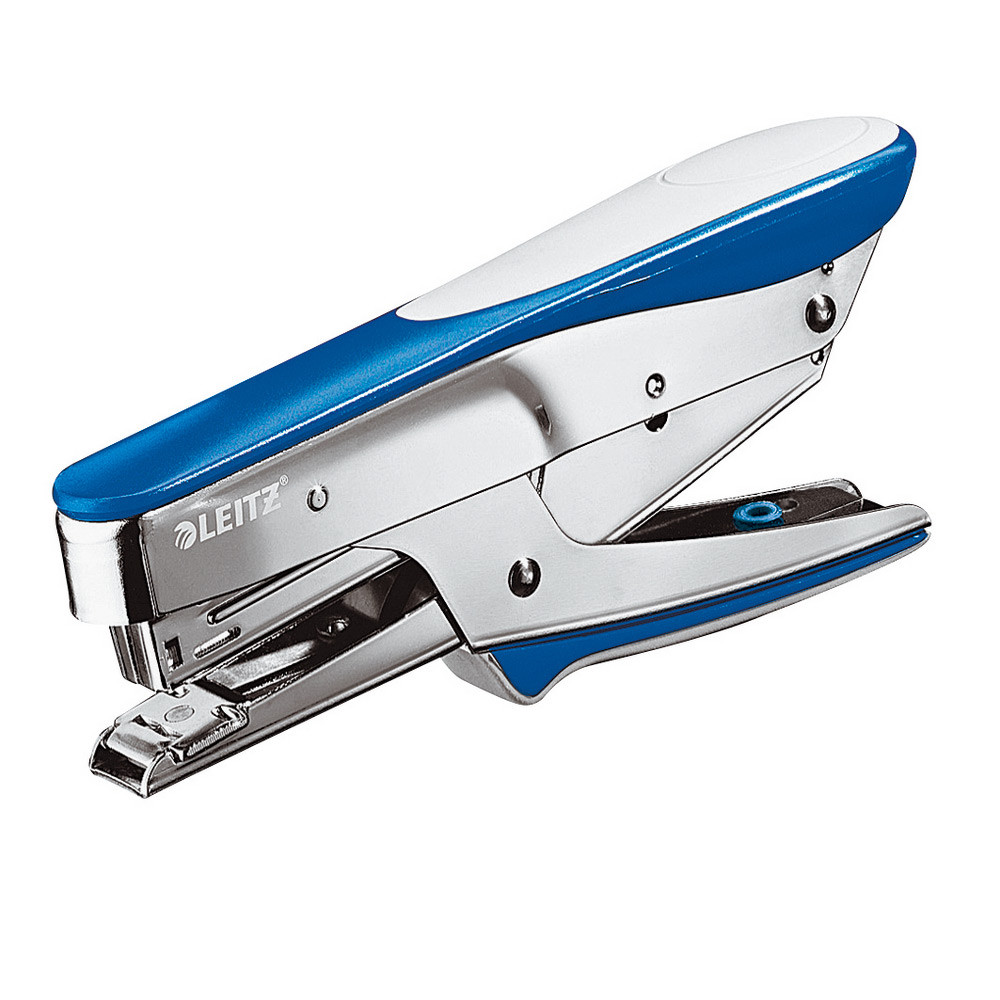 Leitz+Pince+Agrafeuse+5546+-+Agrafes+BB+8/4+-+Capacite+15+feuilles+-+Bleu+et+Argent