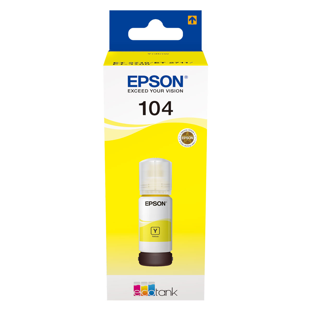 Epson 104 Bouteille d'encre originale EcoTank C13T00P440 - Jaune