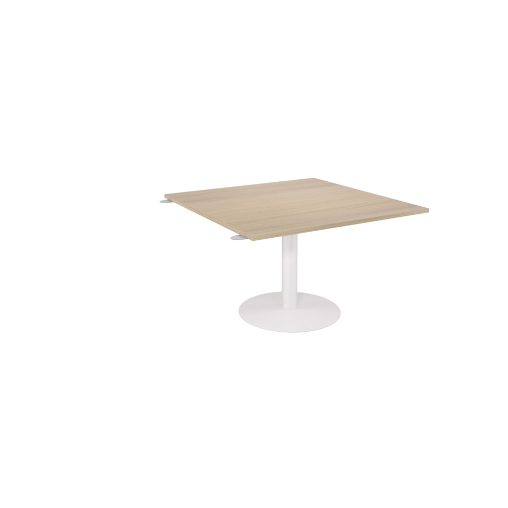 Table d'Extension pied tulipe Blanc 124,5 x 120 cm - plateau Chne