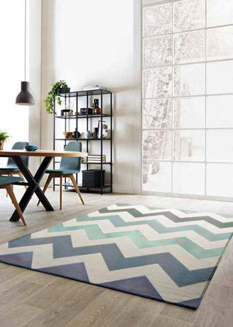 Paperflow Tapis dco CANVAS pour l'intrieur 100% polypropylne - 120 X 170 cm motif Zig-Zag