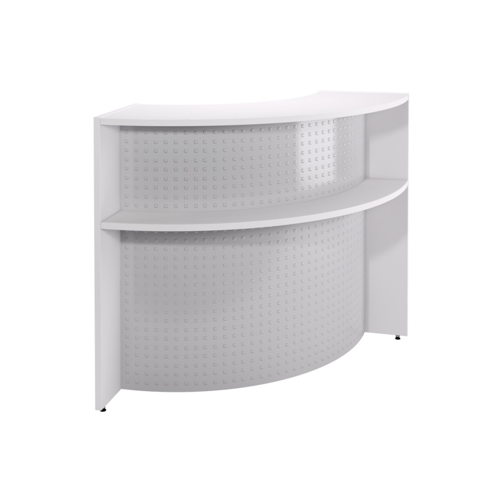 Banque d'accueil Angle Biospace - Blanc - H.110 x P. 86 cm