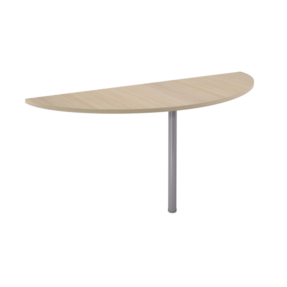 Extension Demi-lune Biospace - L.160 x P.60 cm - Plateau Chne - Pied tube Aluminium