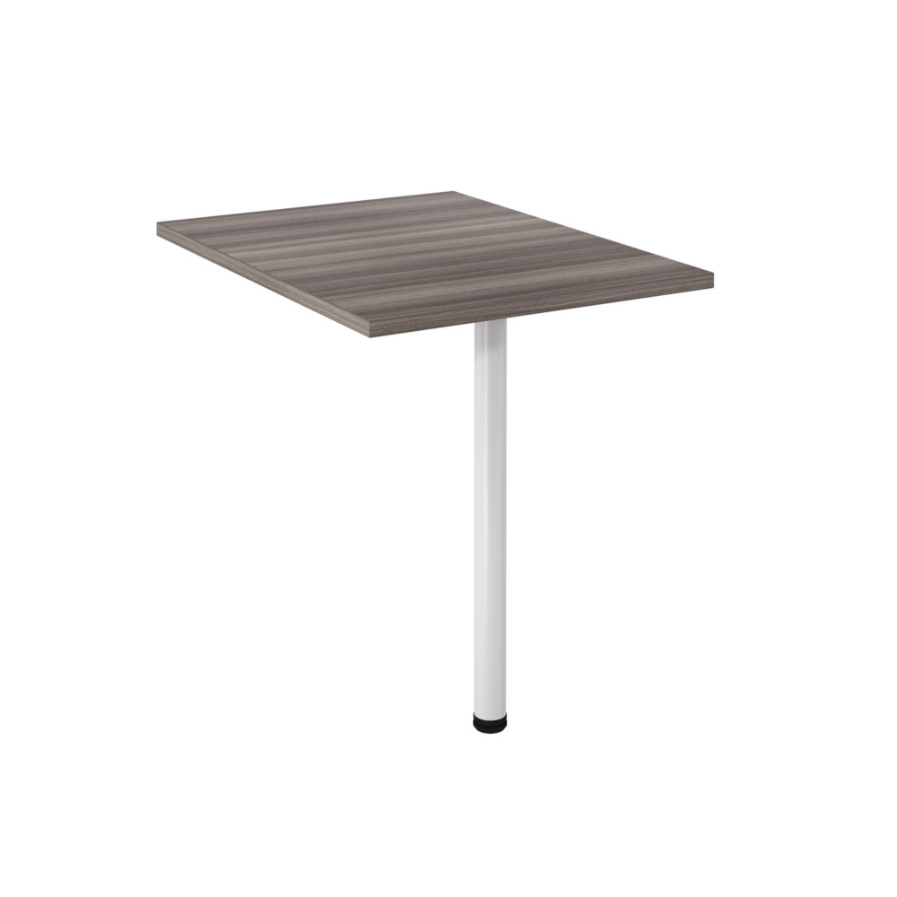 Extension Rectangle Biospace - L.80 x P.60 cm - Plateau Cdre - Pied tube Blanc