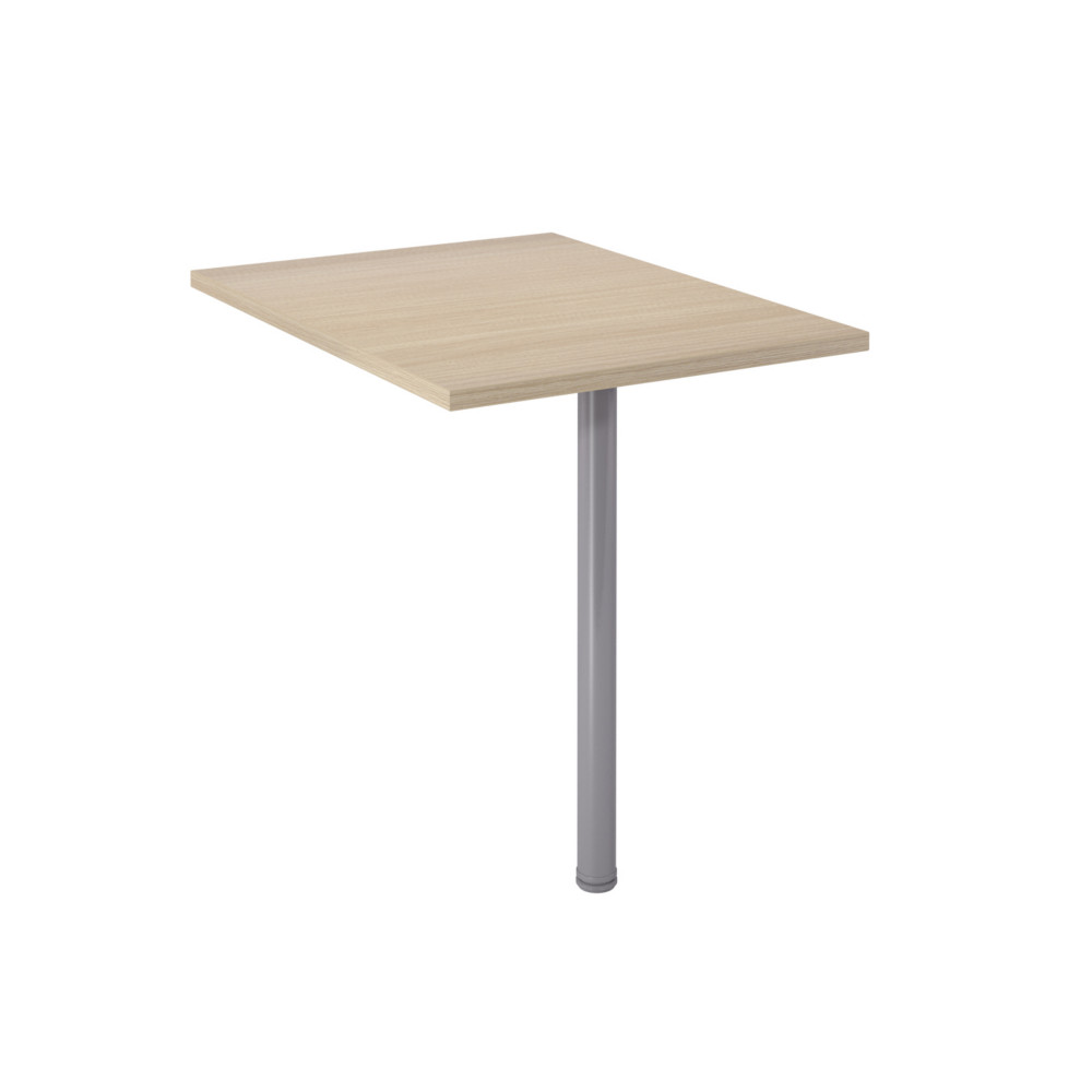 Extension Rectangle Biospace - L.80 x P.60 cm - Plateau Chne - Pied tube Aluminium