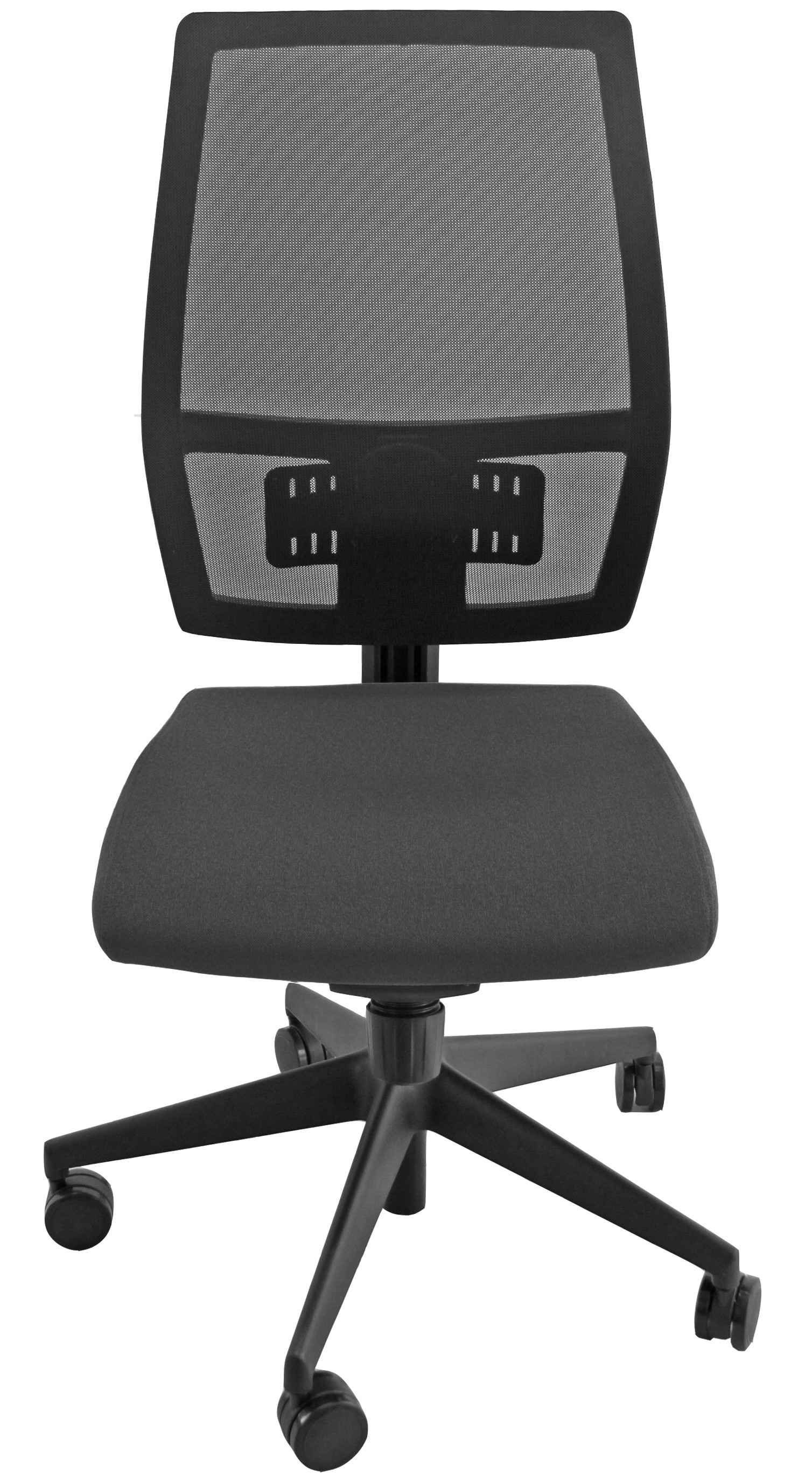 Siège de bureau Mélania Tissu et Maille Filet Noir Hauteur réglable - Dossier Roulettes