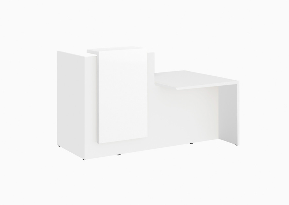 Banque d accueil Fifty L. 180 cm, comptoir  gauche - Blanc