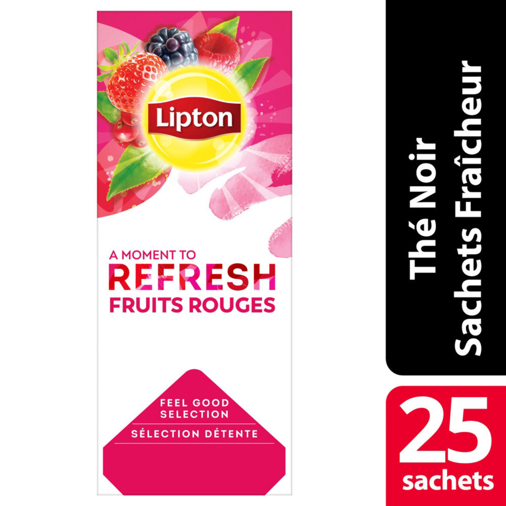 Lipton Feel Good Selection Th Noir Fruits Rouges - 25 sachets fracheur