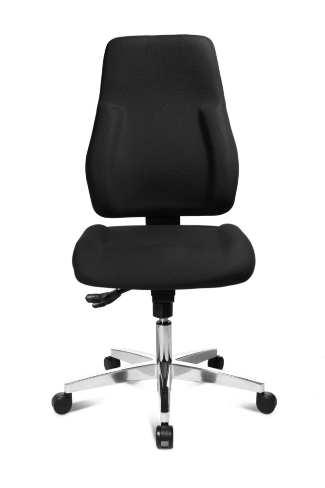 Sige de bureau Alyosha Tissu Noir Hauteur Rglable - Dossier Roulettes