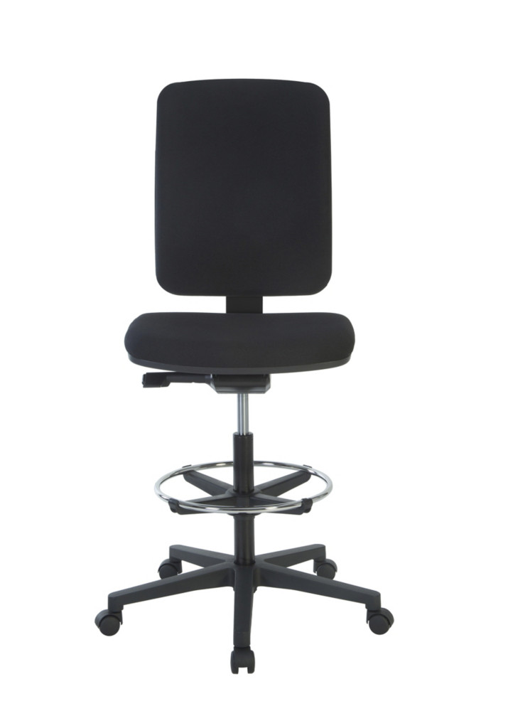 Sige haut Work Up Office tissu M1 noir hauteur rglable - dossier repose-pieds roulettes