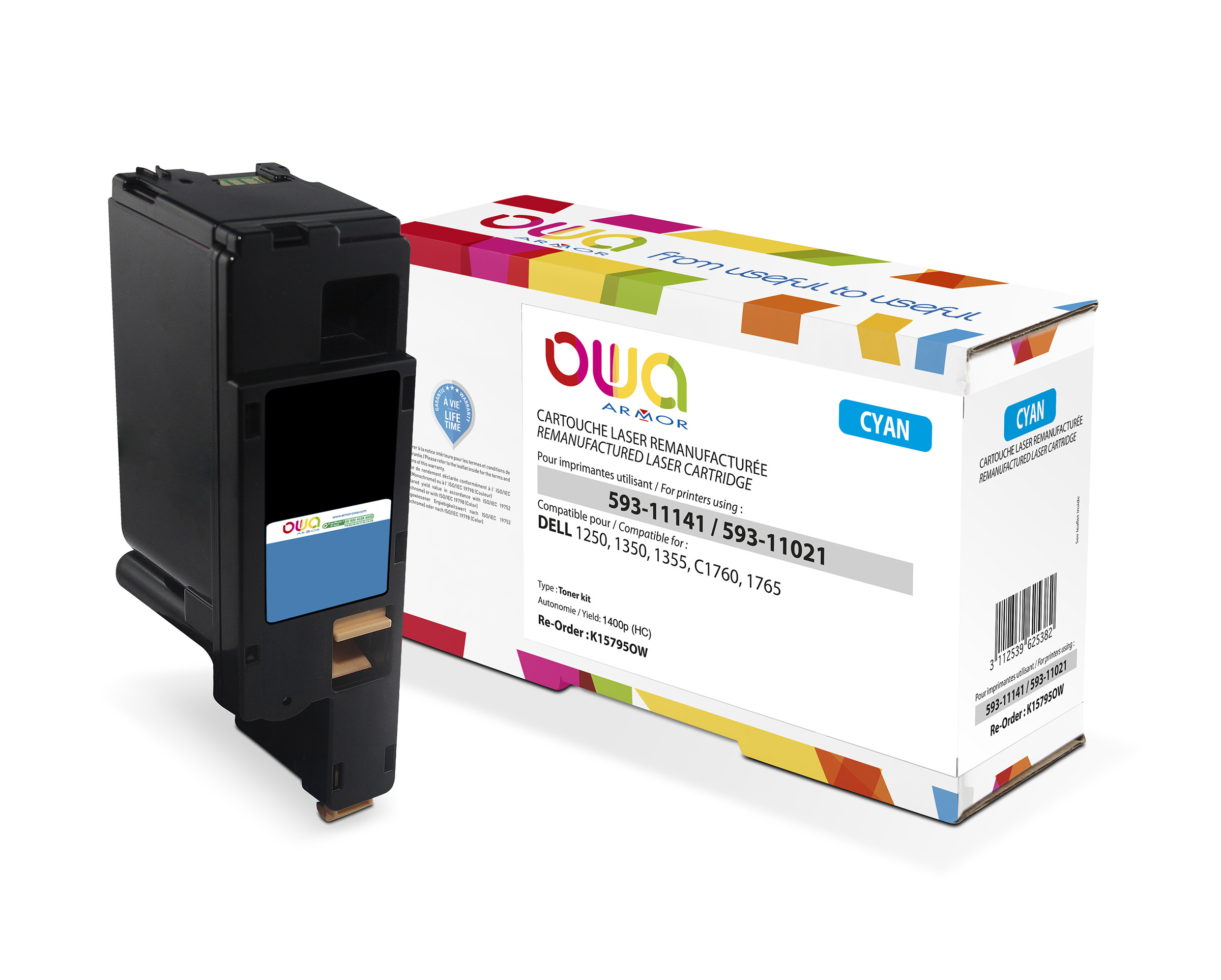 OWA Toner compatible DELL 593-11021 - K15795OW - Cyan