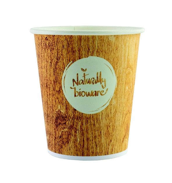 Huhtamaki Gobelet en carton biodgradable 20 cl Naturally Bioware couleurs assorties - Lot 50