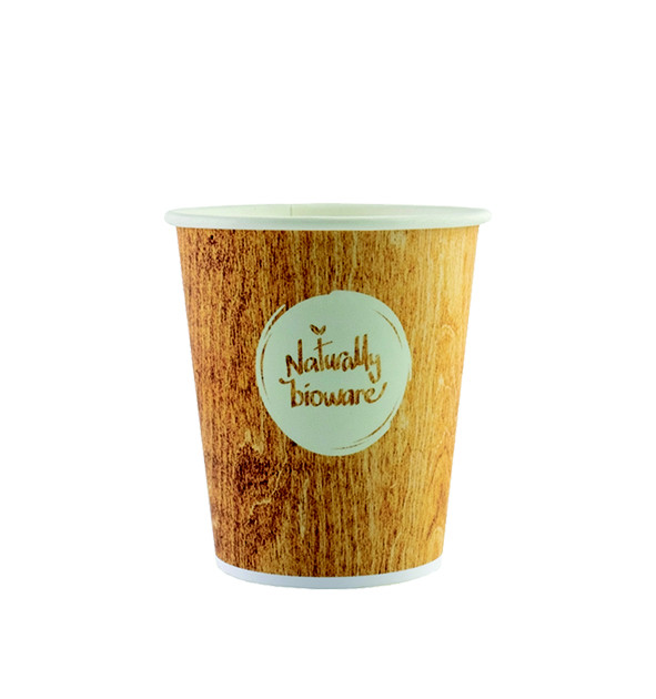 Huhtamaki Gobelet en carton biodgradable 10 cl Naturally Bioware couleurs assorties - Lot 80