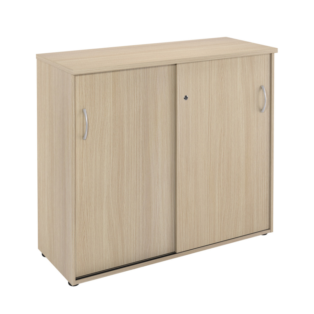 Armoire mi-hauteur portes coulissantes L.120 x P.48 x H.104 cm - Chne