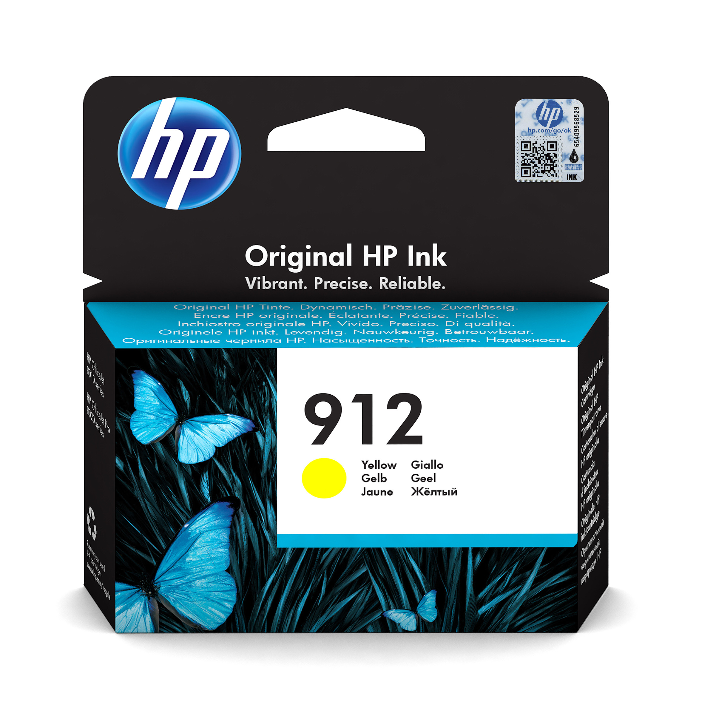 HP 912 Cartouche d'encre authentique 3YL79AE - Jaune