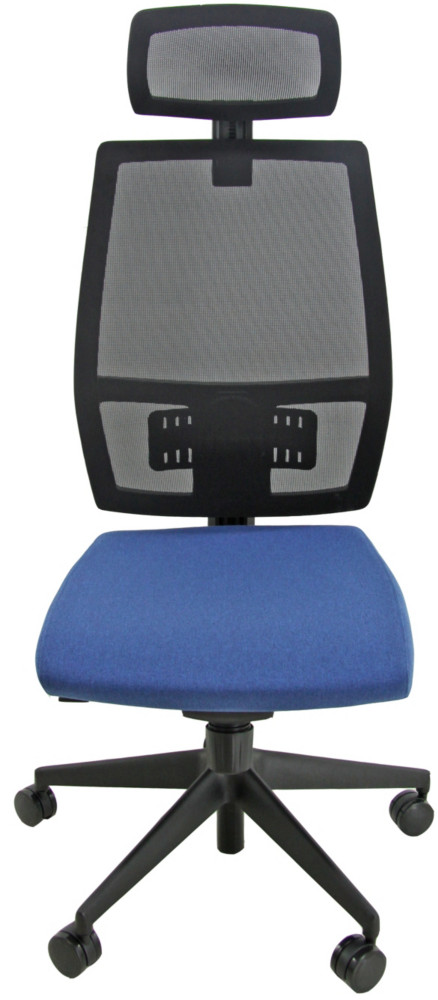 Sige de bureau Mlania avec appui-tte, maille filet / tissu Bleu