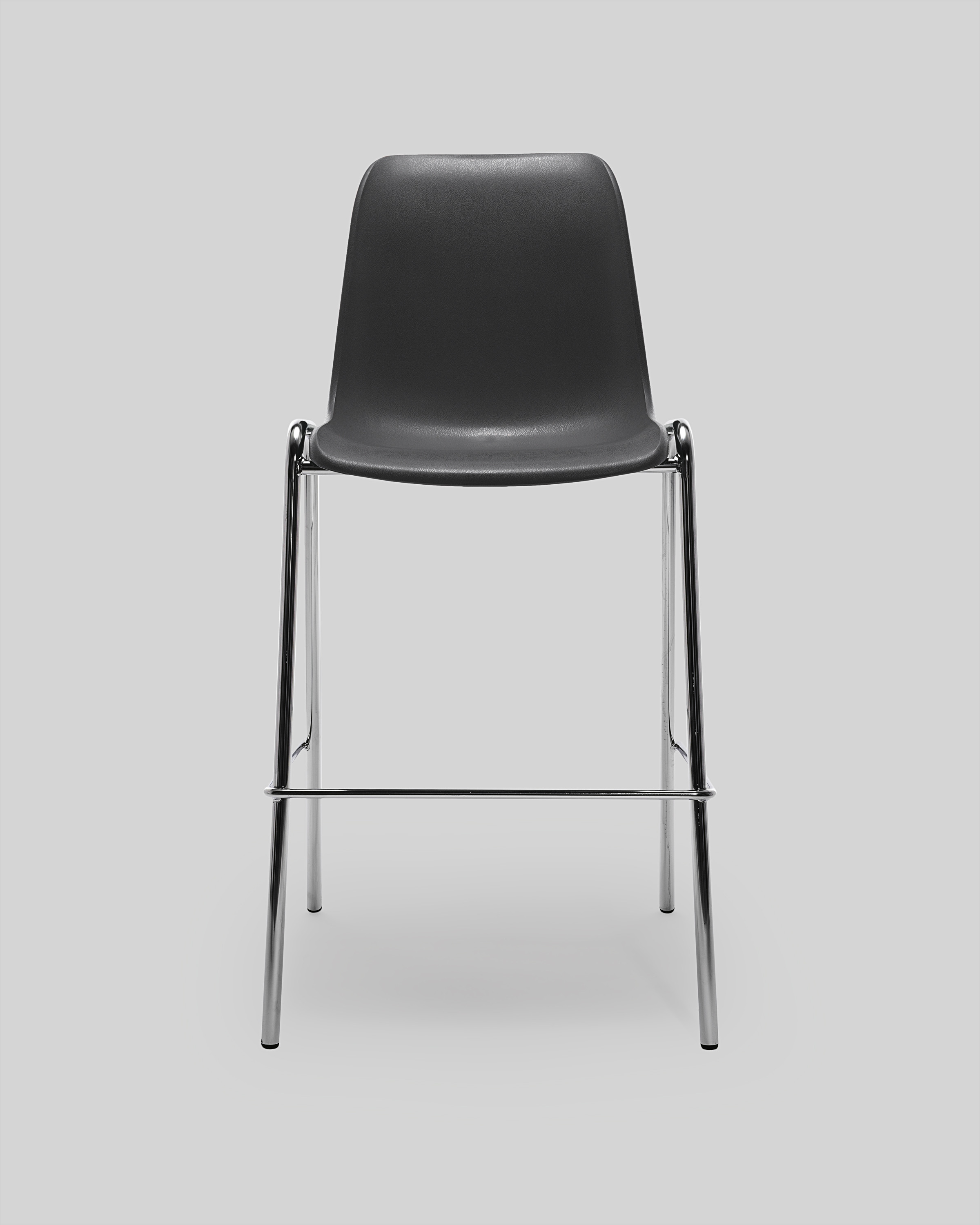 Tabouret coque en polypropylène Gris anthracite, hauteur 75 cm