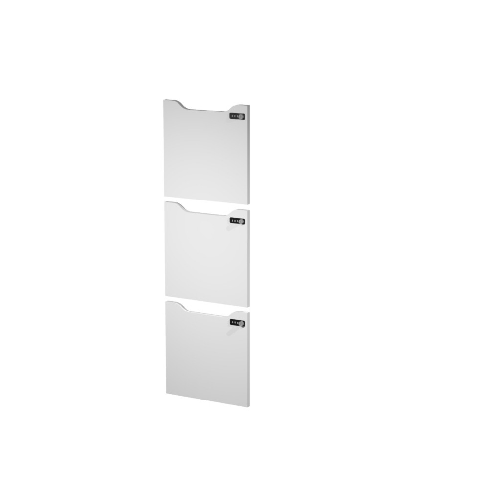 Portes serrure  code pour casier de bureau individuel Flex'Office 3 cases - Blanc