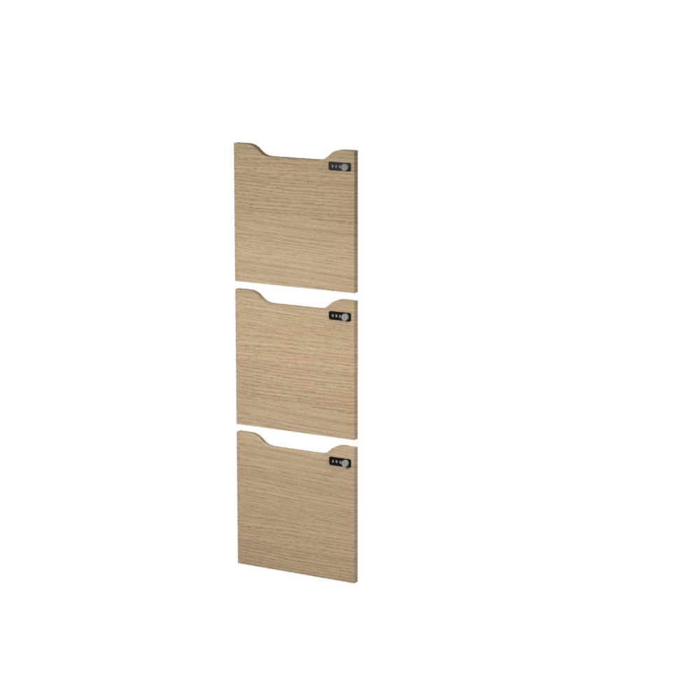 Portes serrure  code pour casier de bureau individuel Flex'Office 3 cases - Chne