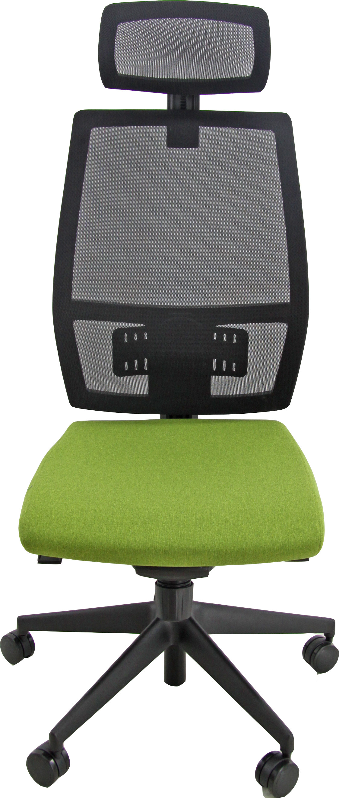 Siège de bureau Mélania avec appui-tête, maille filet / tissu Vert