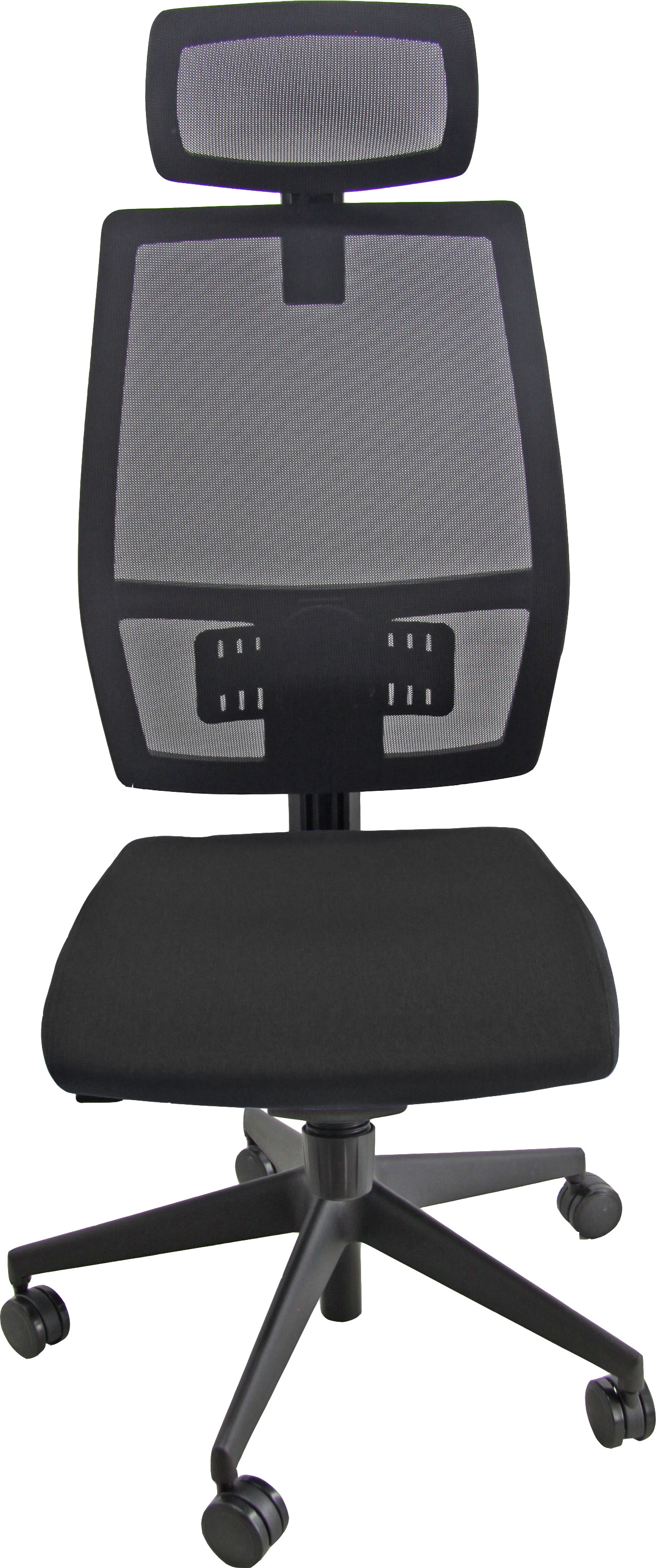 Siège de bureau Mélania tissu / maille Noir - Hauteur réglable Appui-tête Roulettes