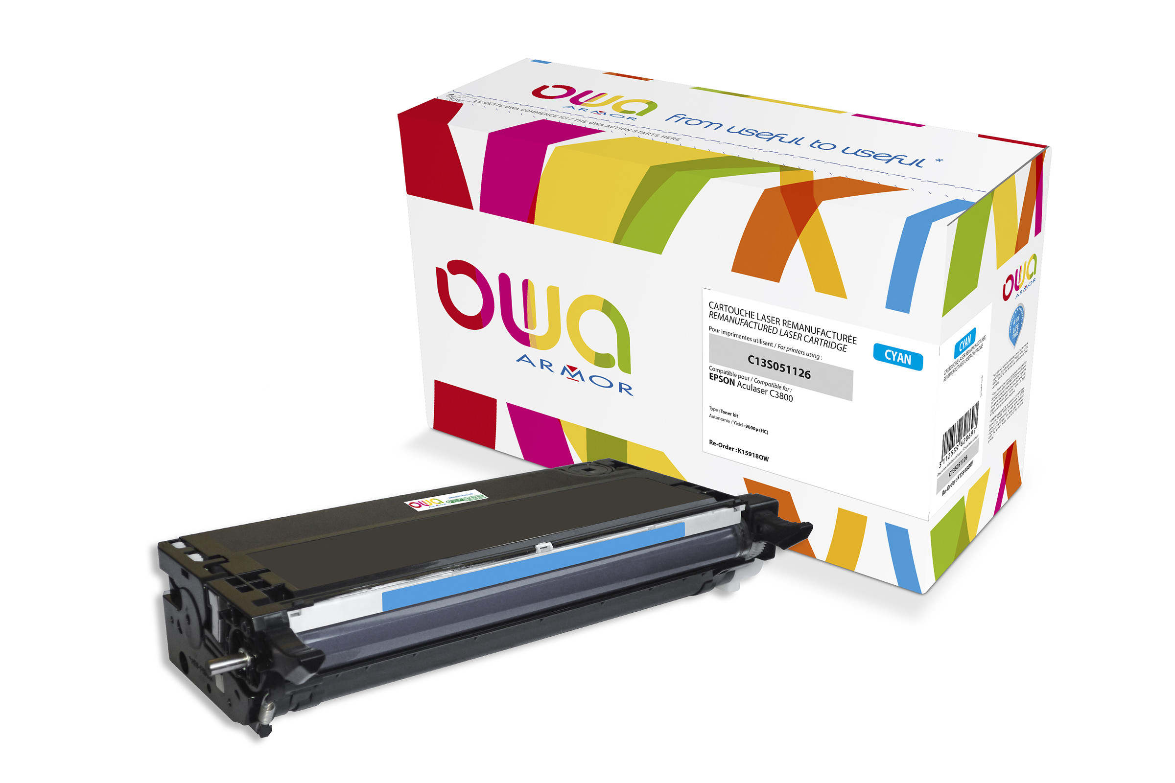 OWA Toner compatible EPSON C13S051126 - K15918OW - Cyan