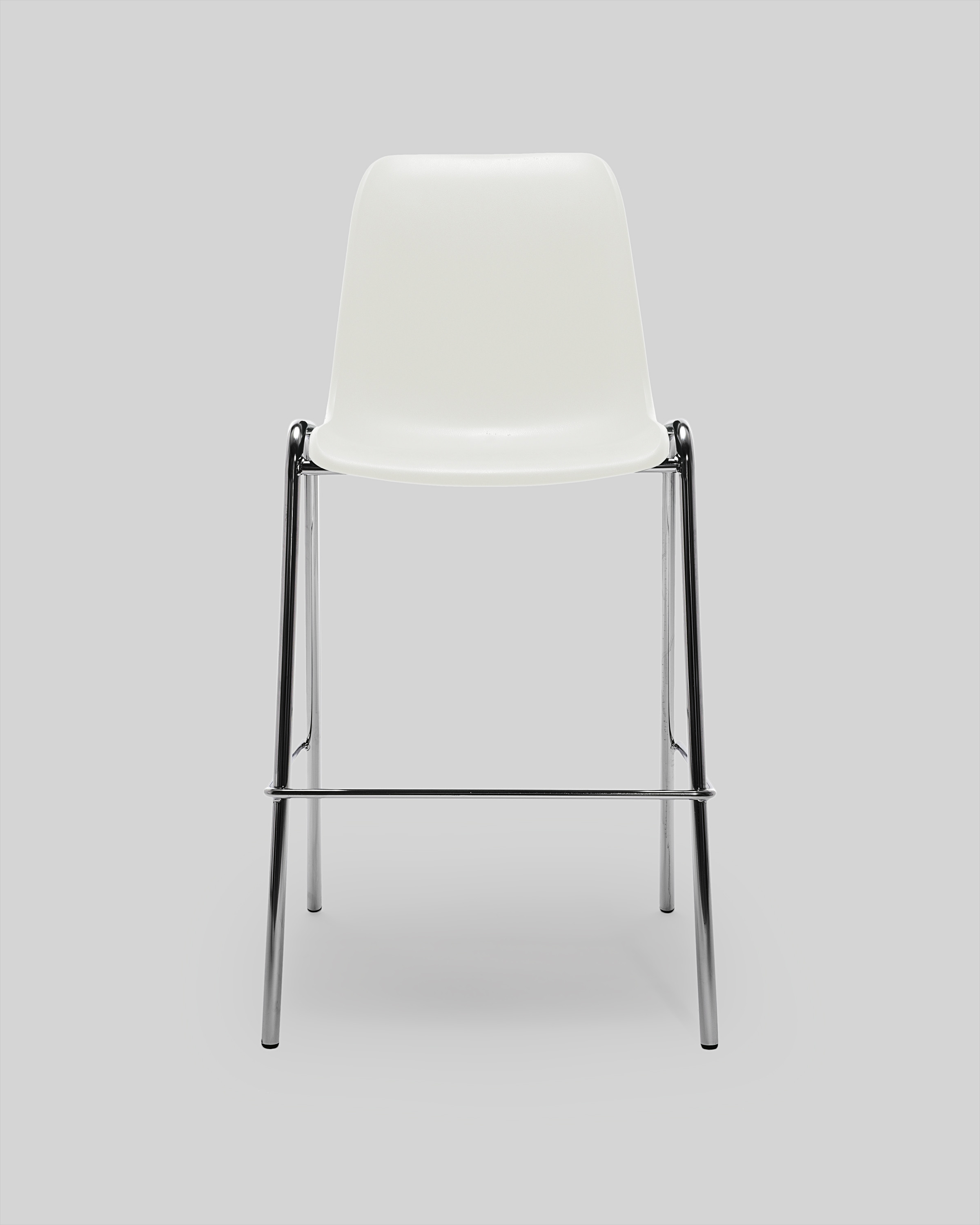 Tabouret coque en polypropylène Blanc, hauteur 75 cm