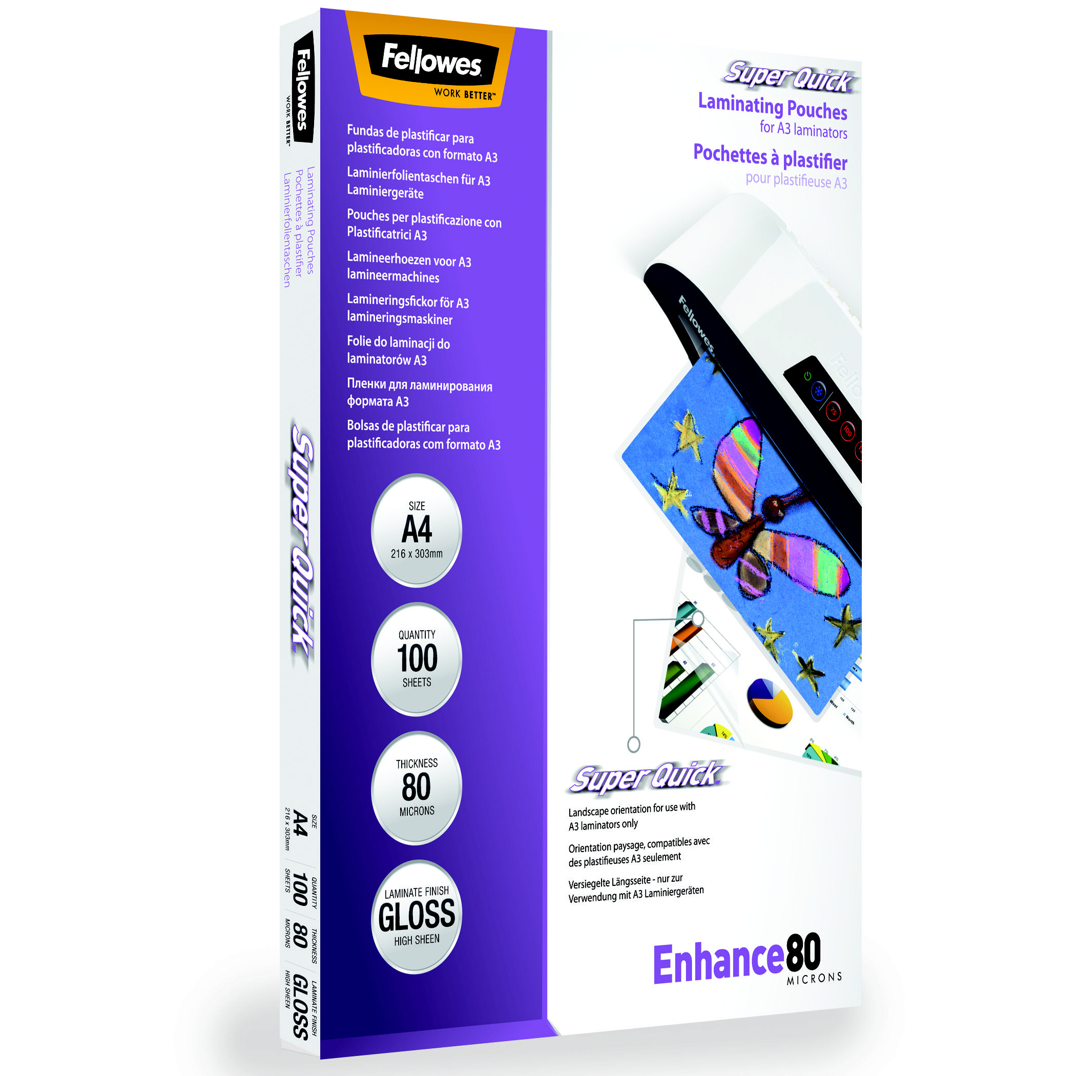Fellowes Pochettes SuperQuick A4