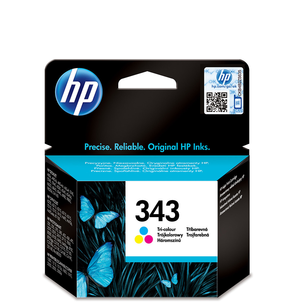 HP 343 Cartouche d'encre authentique C8766EE - 3 couleurs