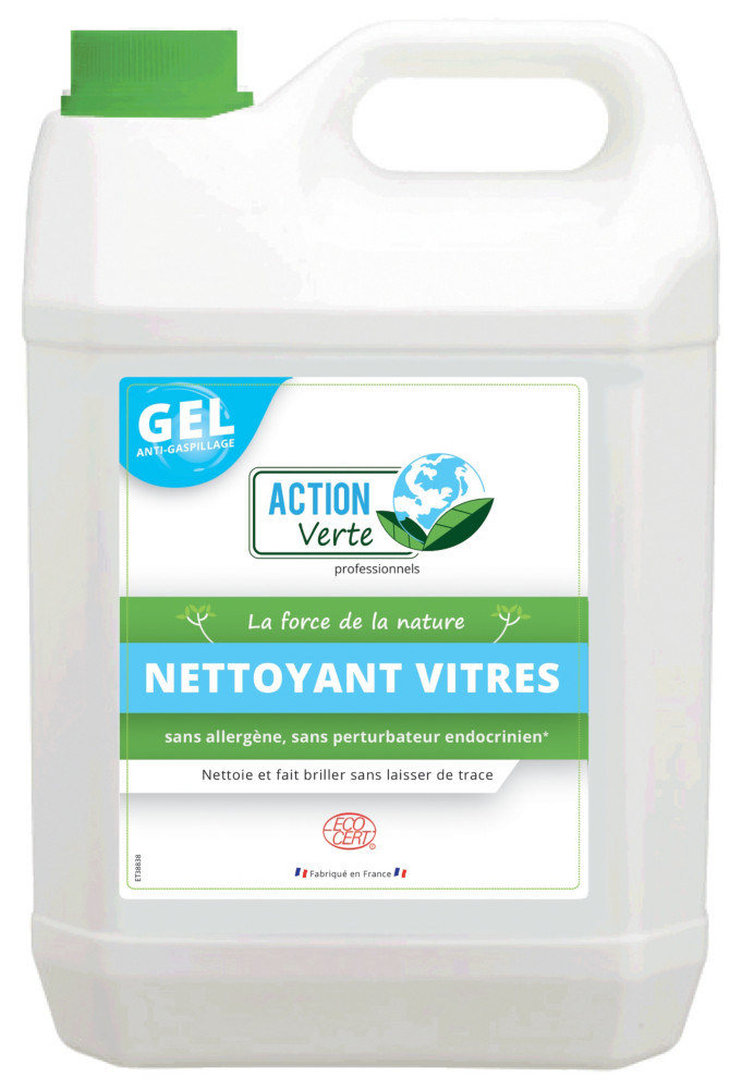 ACTION VERTE Nettoyant cologique vitres et surfaces en gel, bidon de 5L