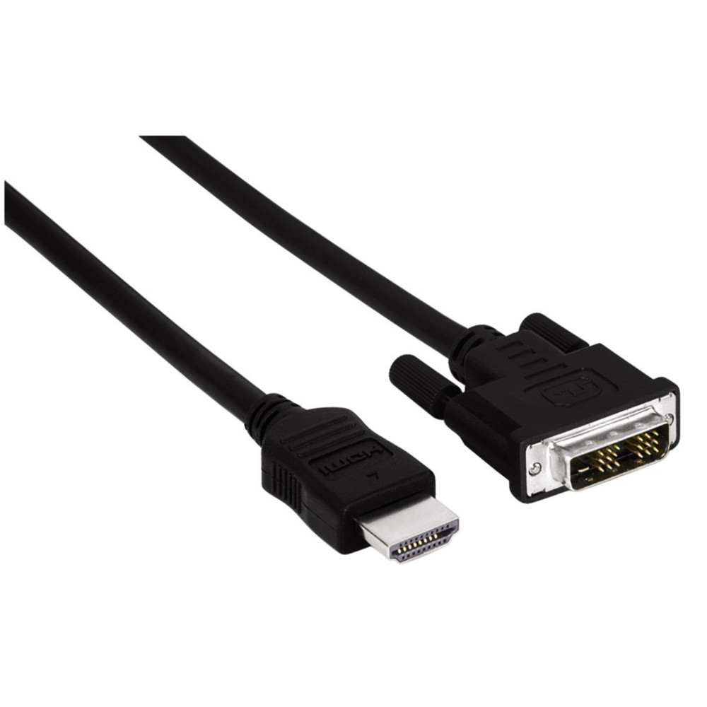 Hama Cble A/V numrique, HDMI mle - DVI-D mle, 1,50 m - Noir