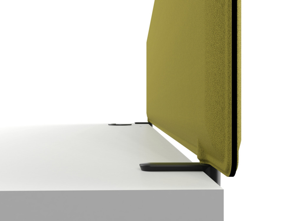 Panneau-cran acoustique Moody latral L. 80 x l. 29,5 cm - Tissu Vert - Fixation Alu