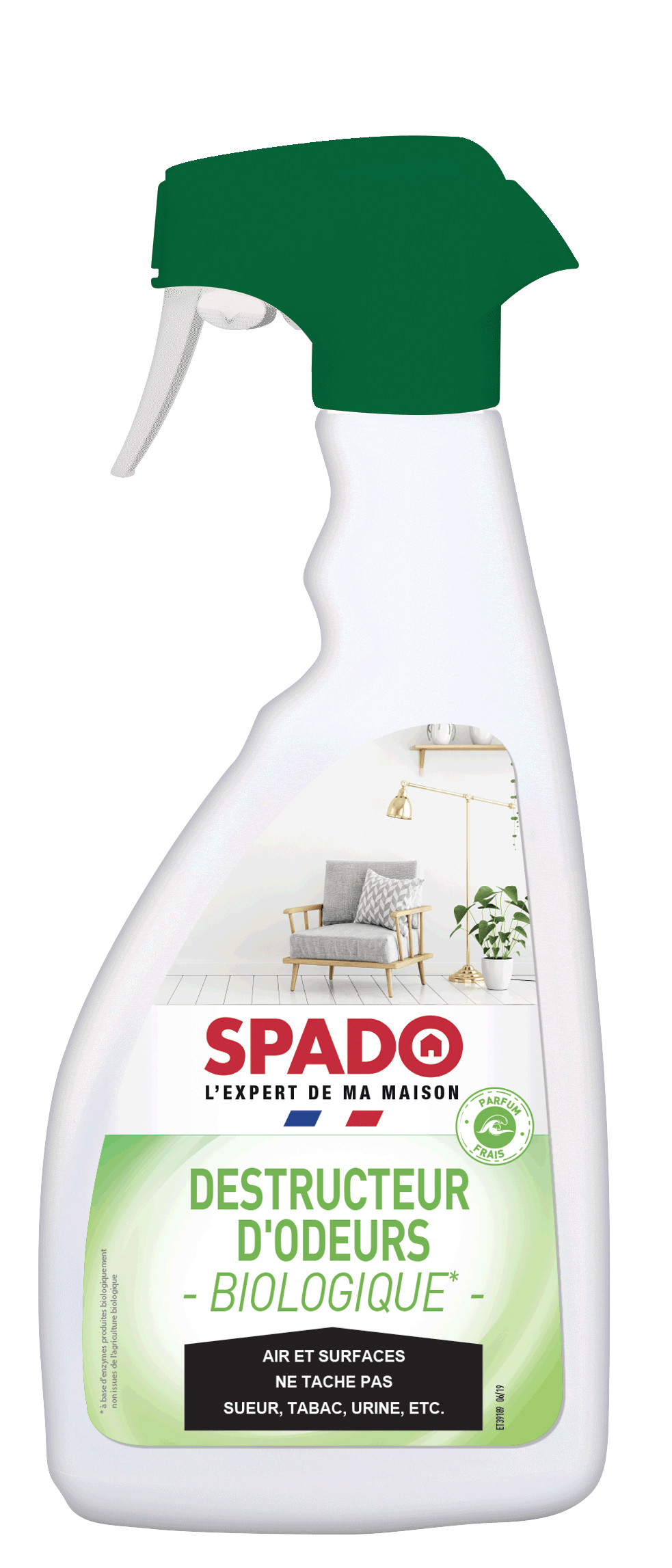 SPADO Destructeur d'odeurs biologique - spray 500 ml