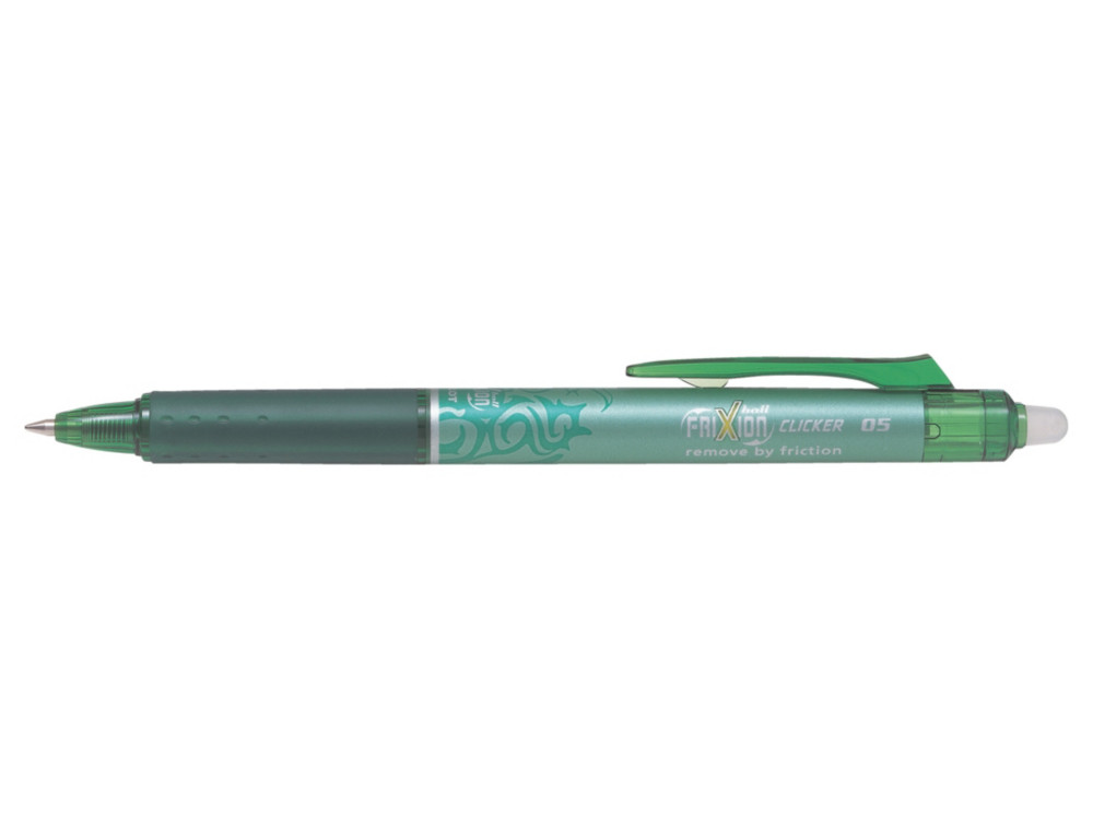 Pilot FriXion Clicker Stylo roller rtractable encre gel effaable pointe fine 0,5 mm vert