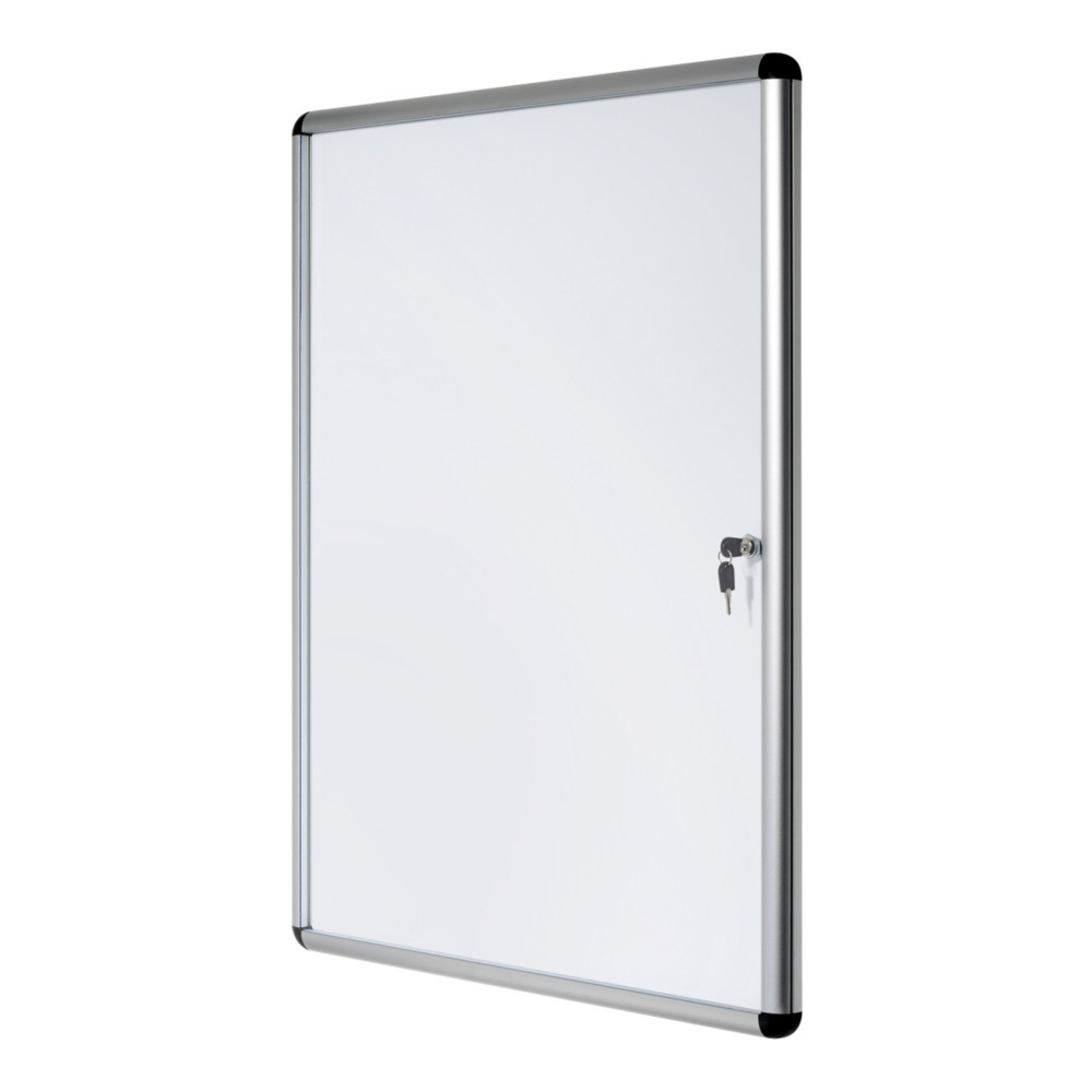 Bi-Office Vitrine d'intrieur Enclore porte-battante fond magntique, 9 feuilles A4, dimensions L72 x H98,1 x P3,5 cm