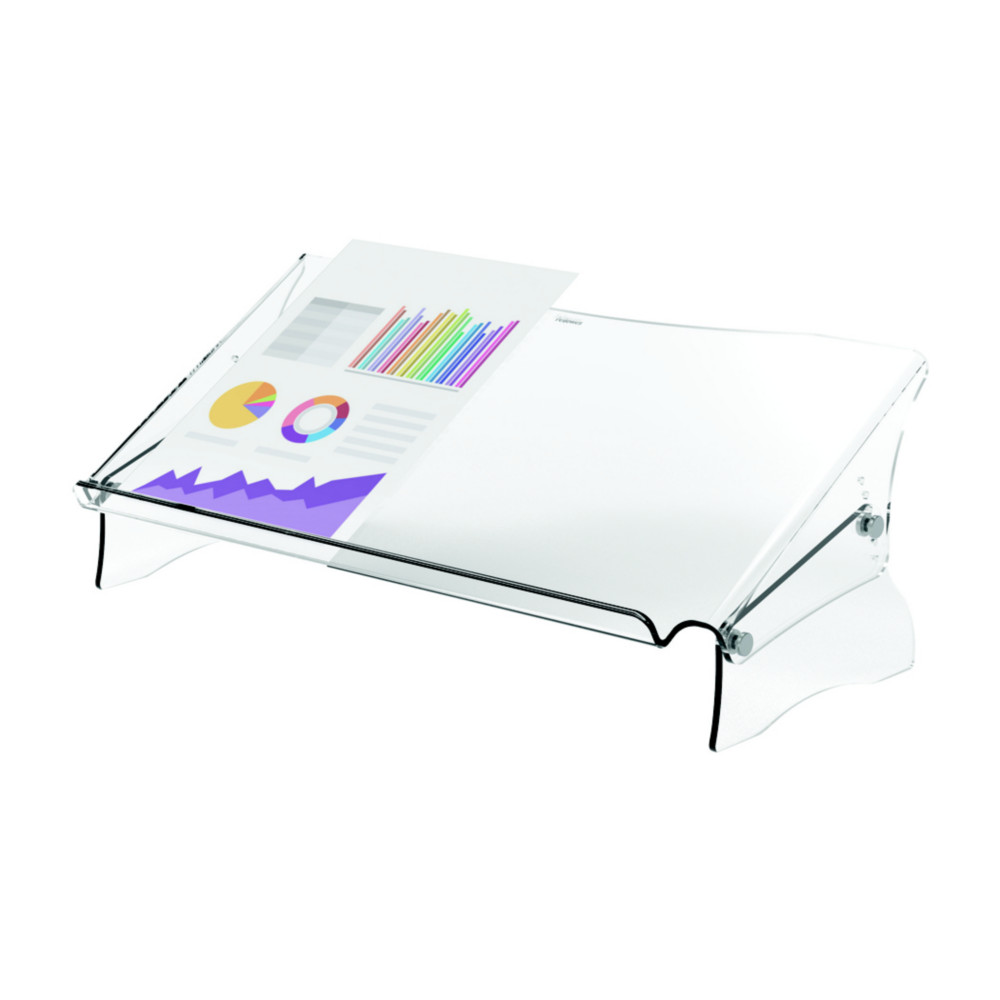 Fellowes Support-documents Clarity, rglable en hauteur, pour documents formats A4 et A3, en acrylique transparent