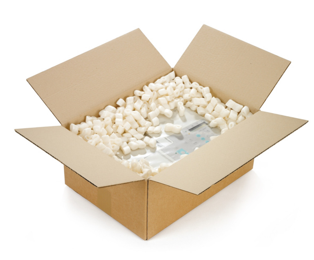 FLO-PAK standard - Particules de calage en polystyrne recycl, Champagne/Blanc- Sac de 0,5 m