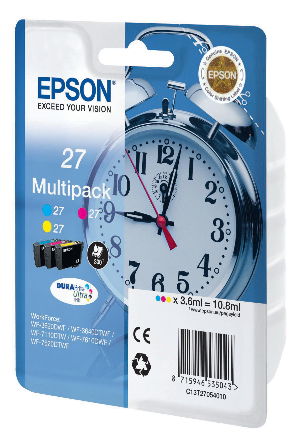 Cartouche dencre EPSON Multipack T2705 Cyan Jaune DURABrite Ultra Pack de 3 - vue 7